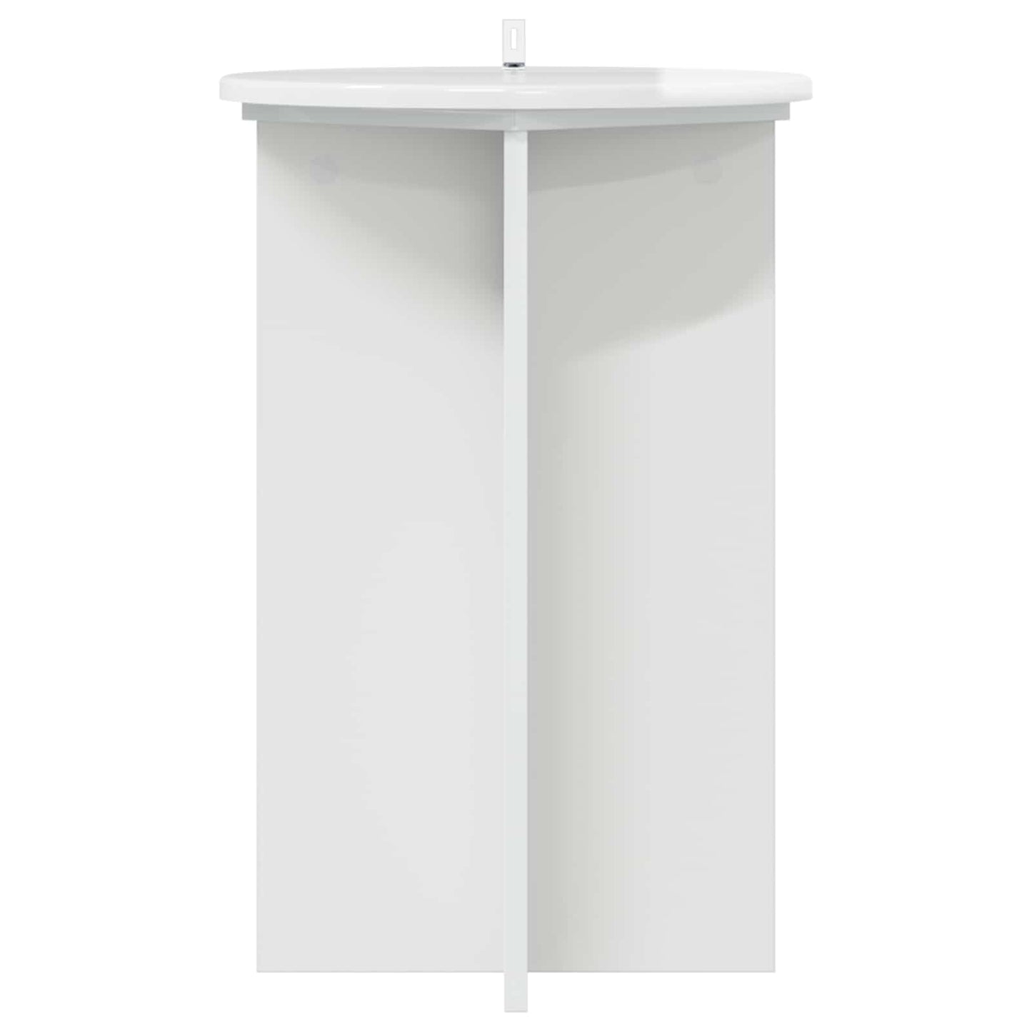 Növényállvány 2 pcs Magasfényű Fehér Ø40 x 60 cm Szerelt Fa