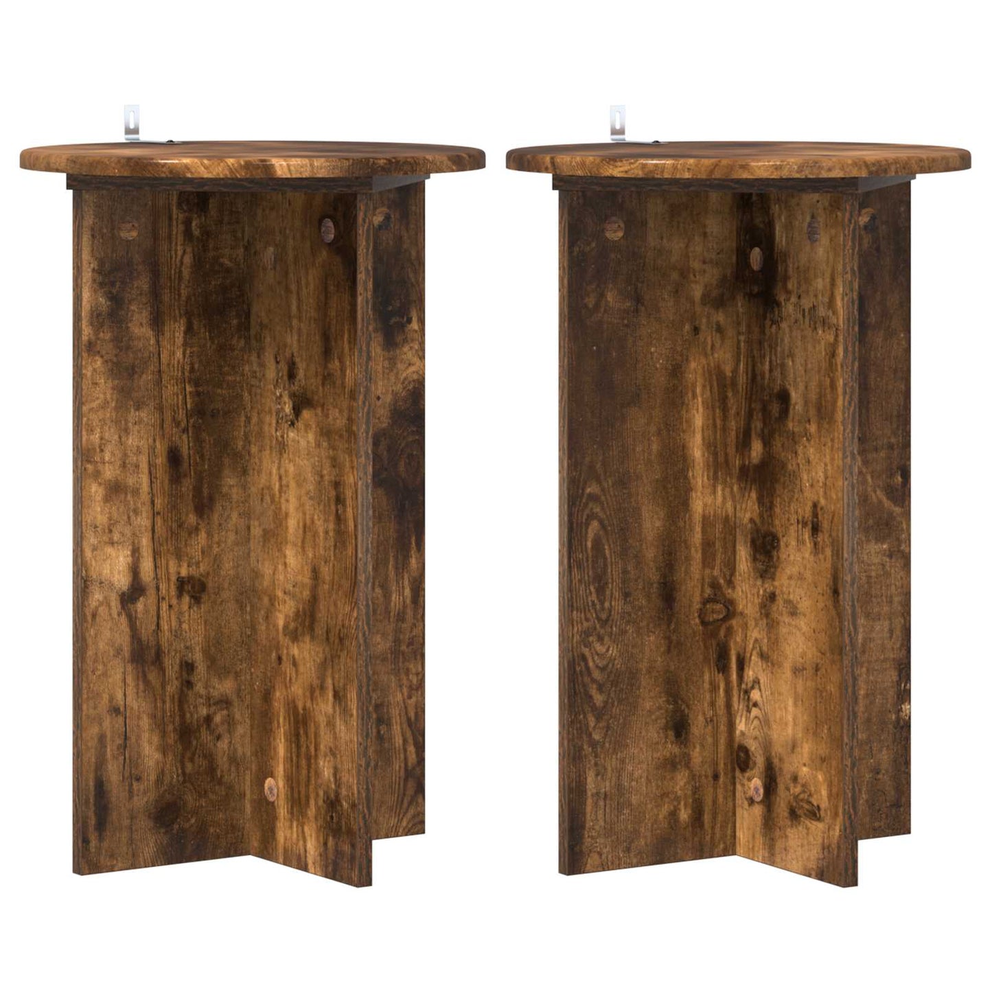 Növényállvány 2 pcs Füstös Tölgy Ø40 x 60 cm Szerelt Fa
