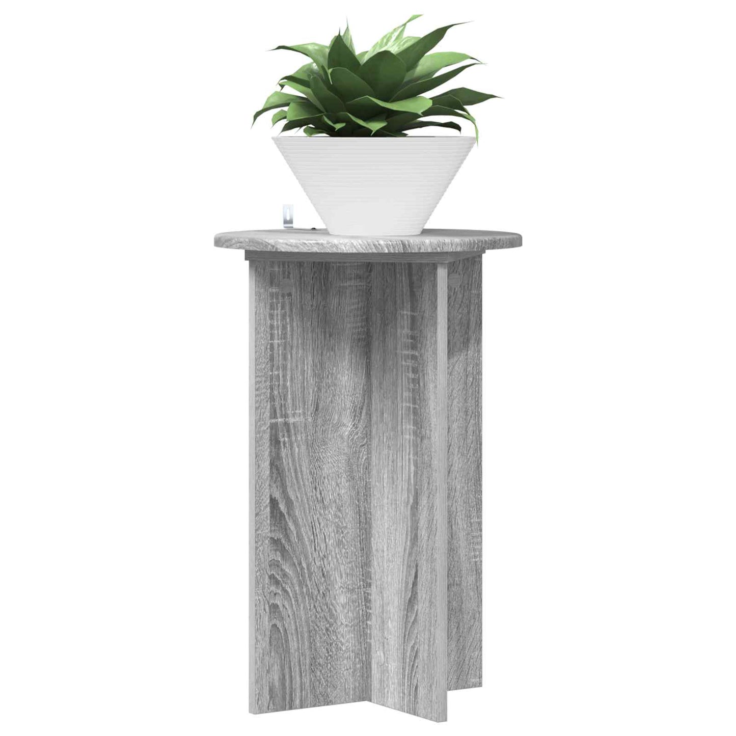 Növényállvány 2 pcs Szürke Sonoma Ø40 x 60 cm Szerelt Fa