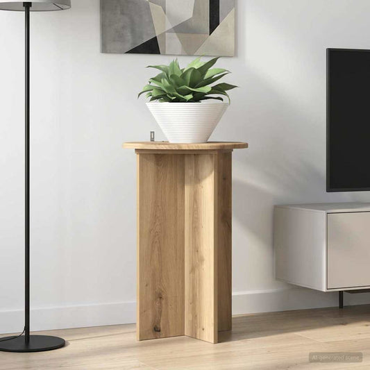 Növényállvány 2 pcs Kézműves Tölgy Ø40 x 60 cm Szerelt Fa