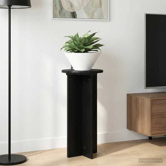 Növényállvány 2 pcs Fekete 29,5 x 29,5 x 60 cm Szerelt Fa