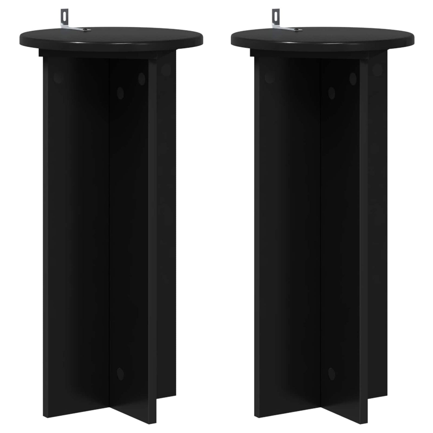 Növényállvány 2 pcs Fekete 29,5 x 29,5 x 60 cm Szerelt Fa