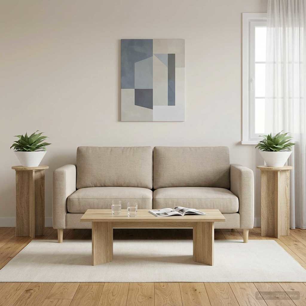 Növényállvány 2 pcs Sonoma Tölgy 29,5 x 29,5 x 60 cm Szerelt Fa