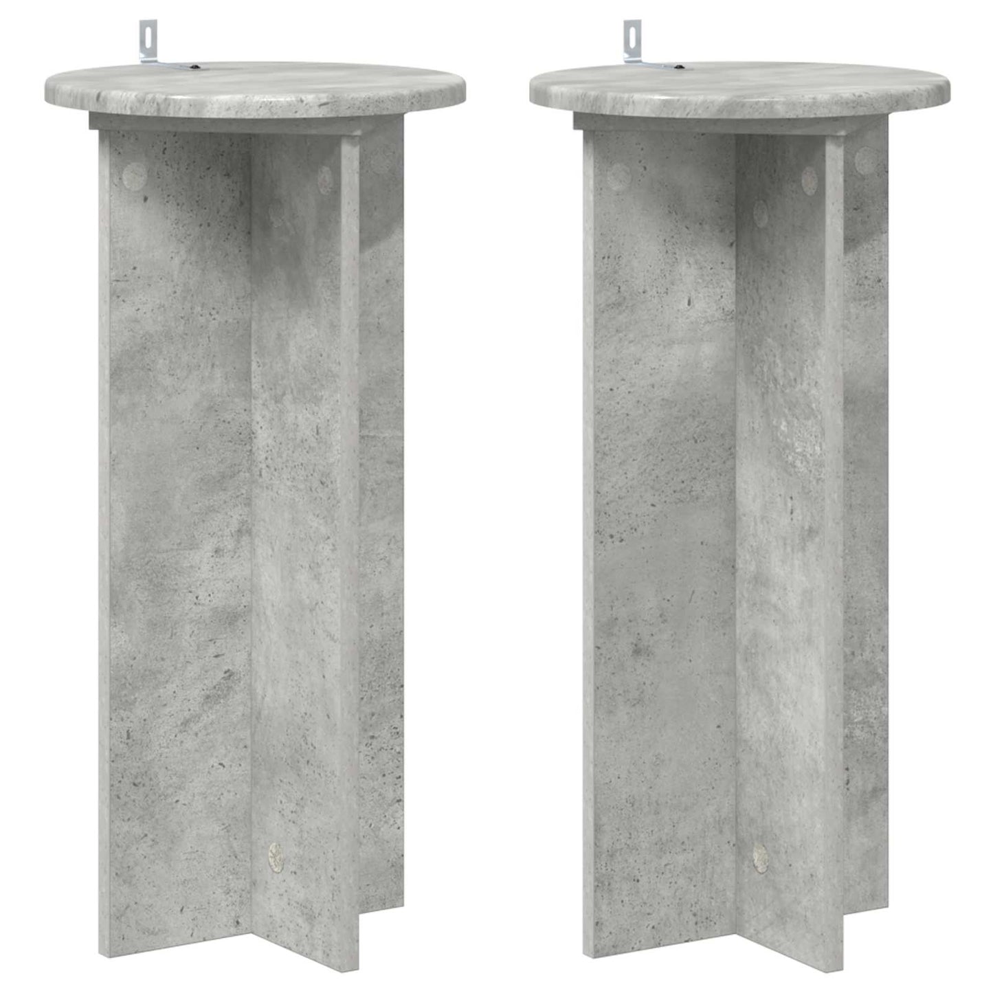Növényállvány 2 pcs Betonszürke 29,5 x 29,5 x 60 cm Szerelt Fa