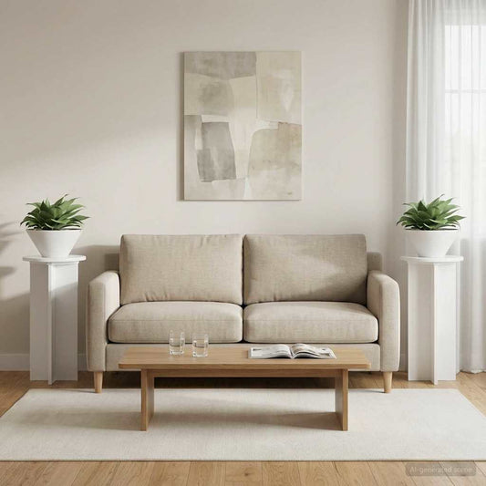 Növényállvány 2 pcs Magasfényű Fehér 29,5 x 29,5 x 60 cm