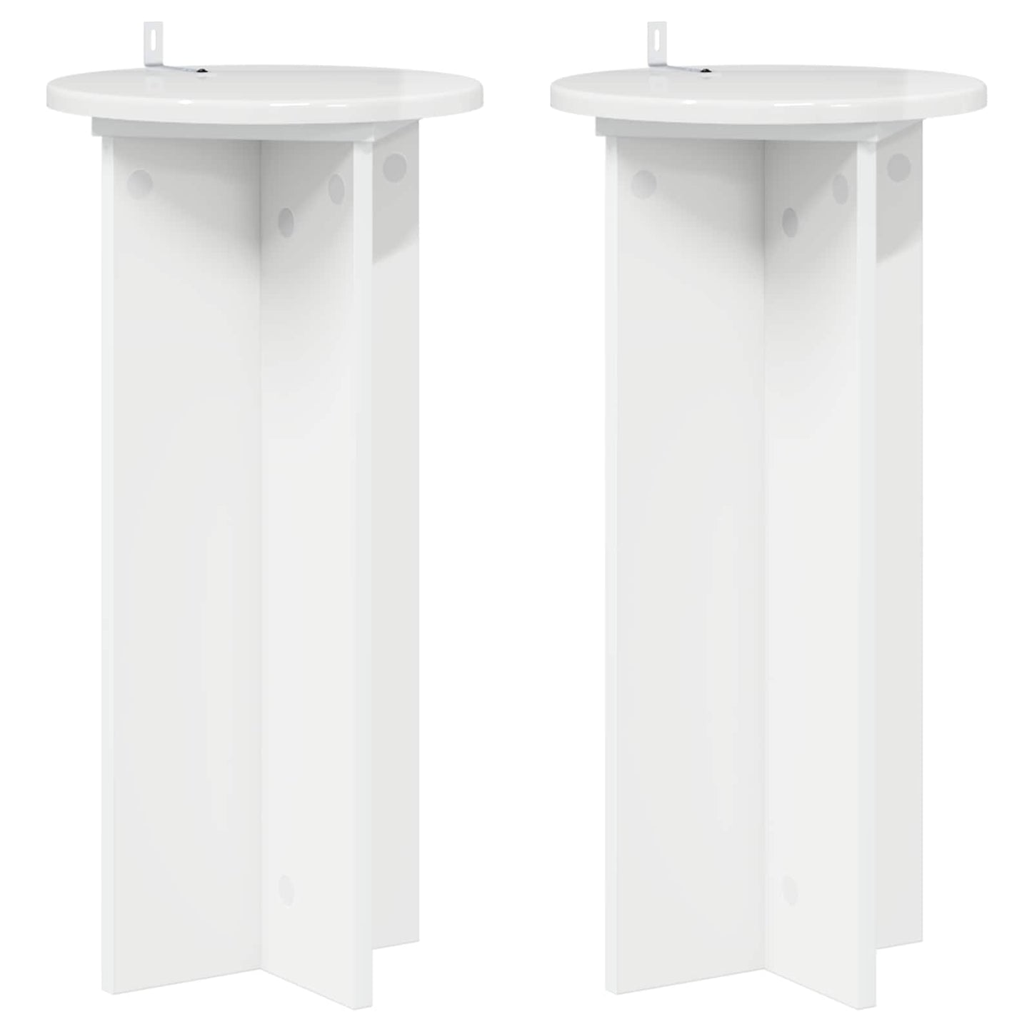 Növényállvány 2 pcs Magasfényű Fehér 29,5 x 29,5 x 60 cm