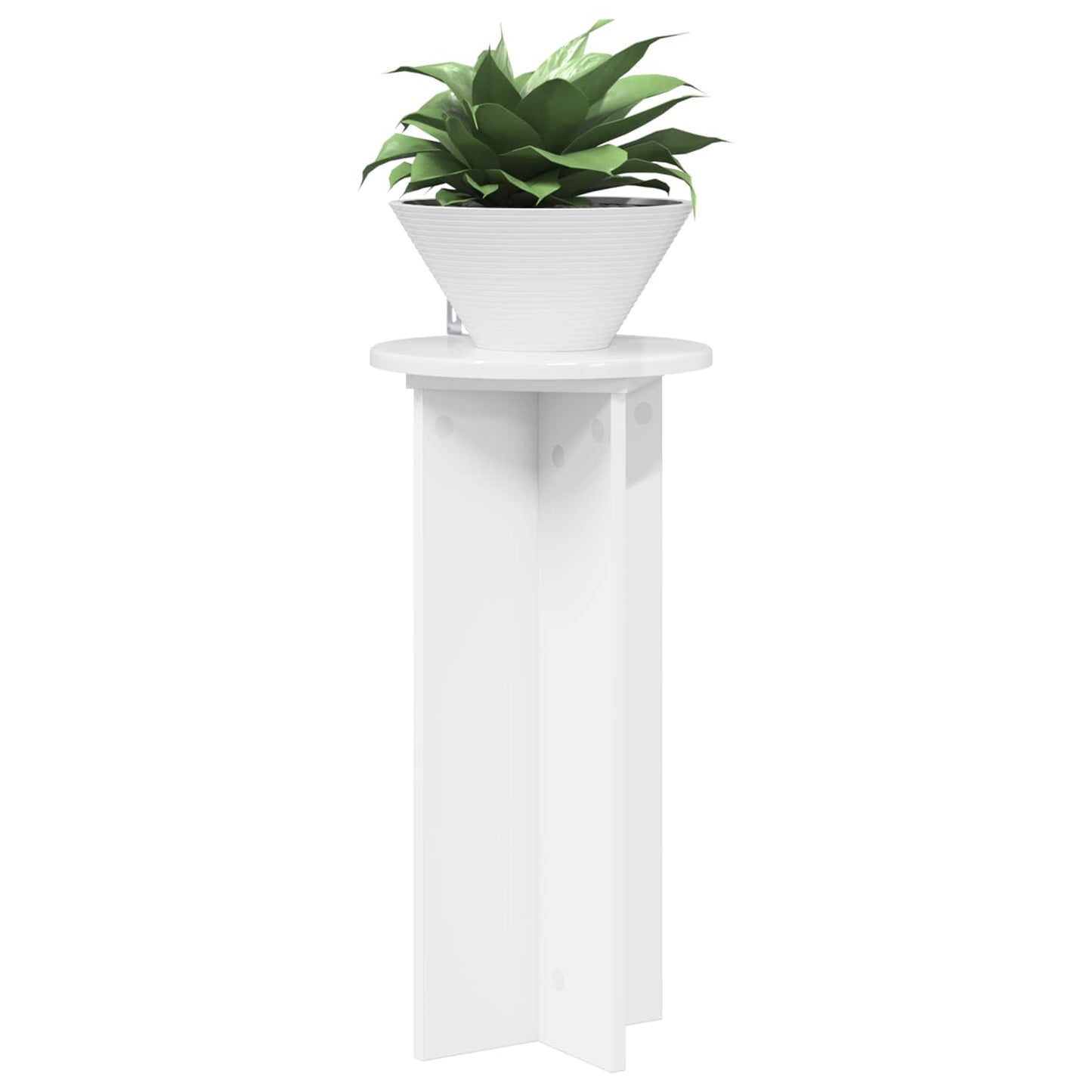 Növényállvány 2 pcs Magasfényű Fehér 29,5 x 29,5 x 60 cm
