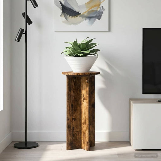 Növényállvány 2 pcs Füstös Tölgy 29,5 x 29,5 x 60 cm Szerelt Fa