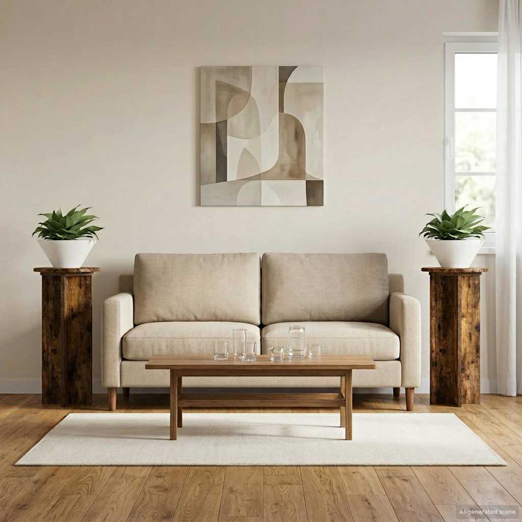 Növényállvány 2 pcs Füstös Tölgy 29,5 x 29,5 x 60 cm Szerelt Fa