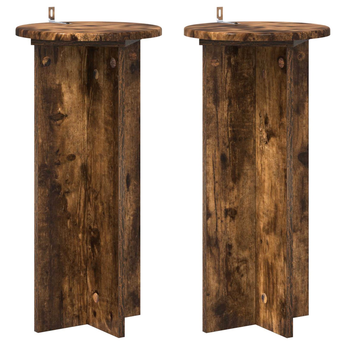 Növényállvány 2 pcs Füstös Tölgy 29,5 x 29,5 x 60 cm Szerelt Fa