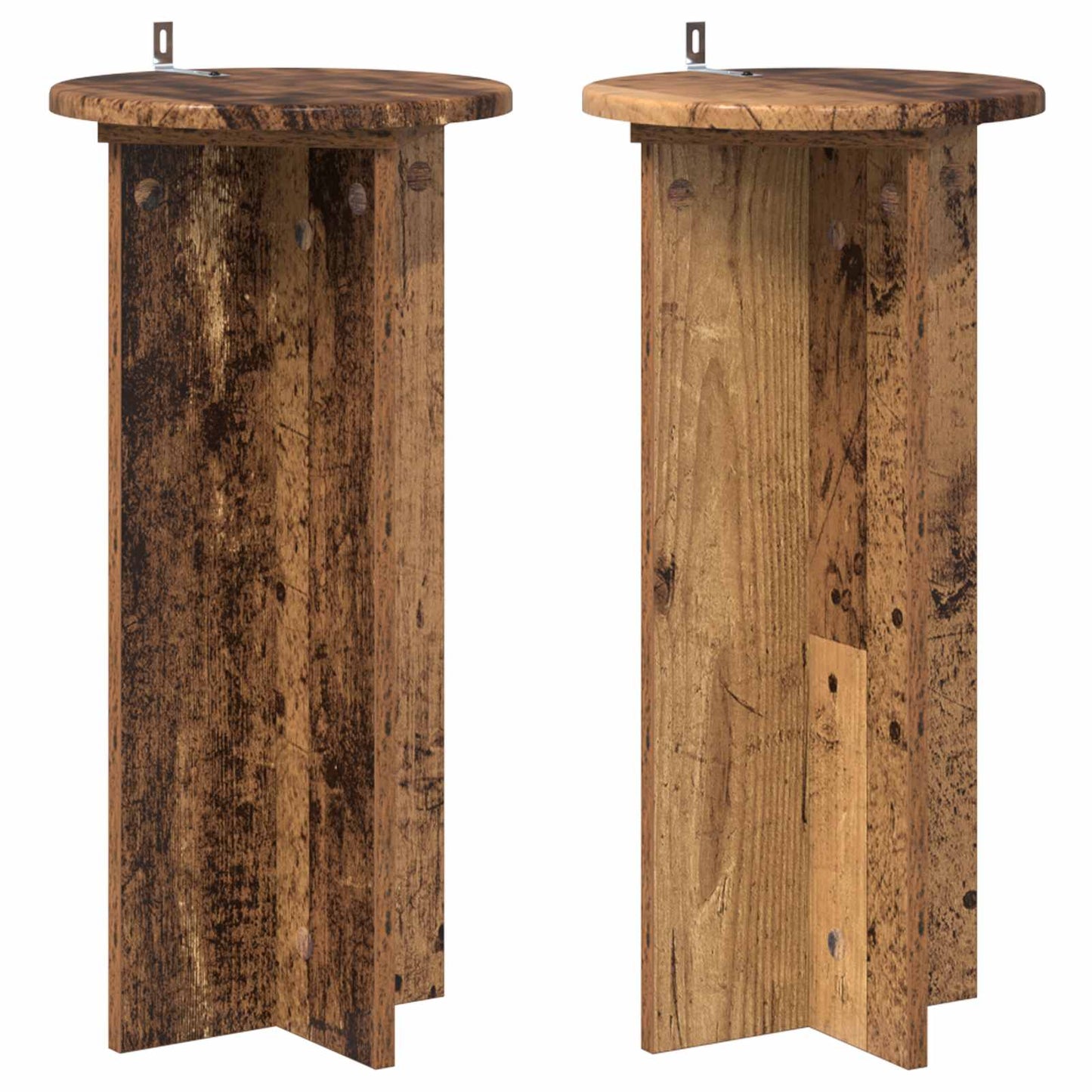 Növényállvány 2 pcs Antik Fa 29,5 x 29,5 x 60 cm Szerelt Fa
