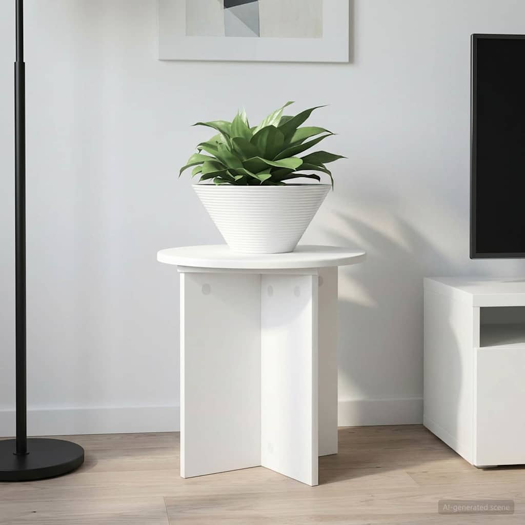 Növényállvány 2 pcs Fehér Ø40 x 40 cm Szerelt Fa