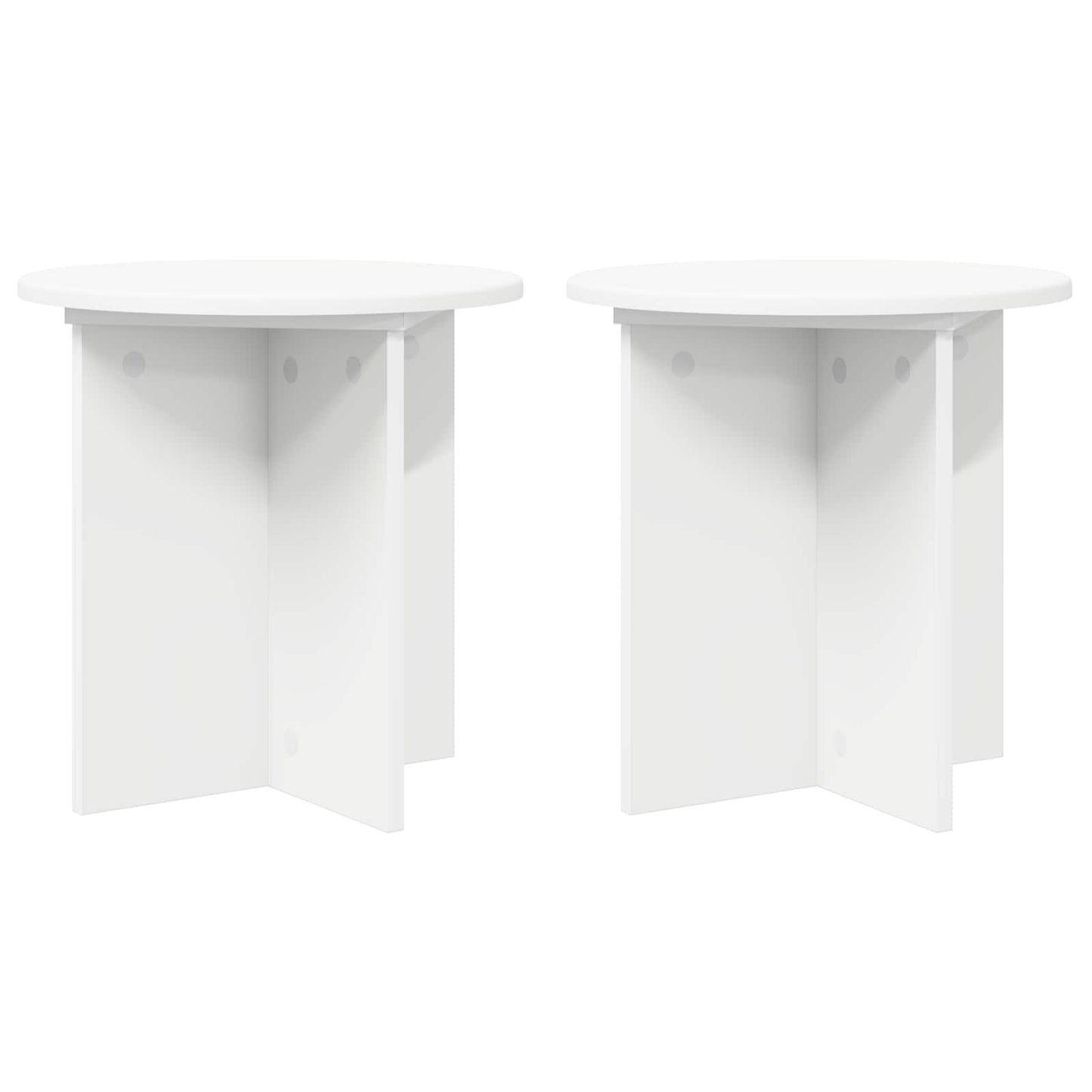 Növényállvány 2 pcs Fehér Ø40 x 40 cm Szerelt Fa