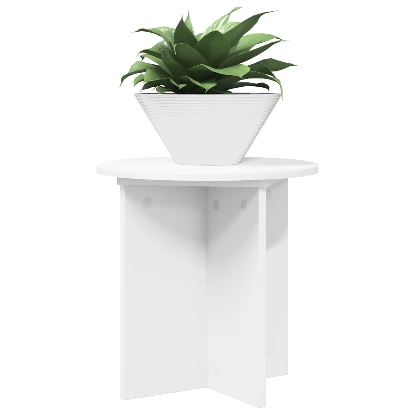Növényállvány 2 pcs Fehér Ø40 x 40 cm Szerelt Fa