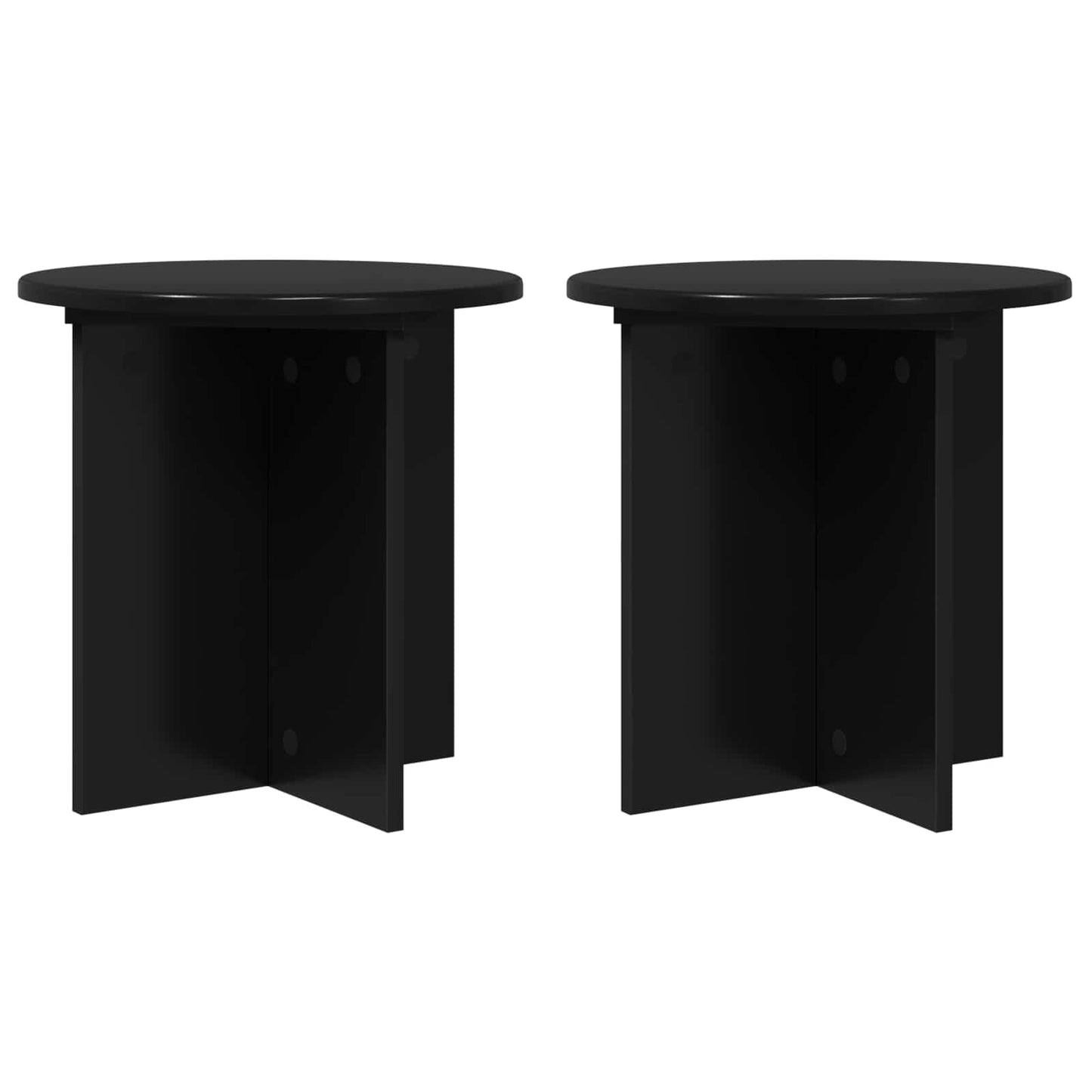 Növényállvány 2 pcs Fekete 40 x 40 x 40 cm Szerelt Fa