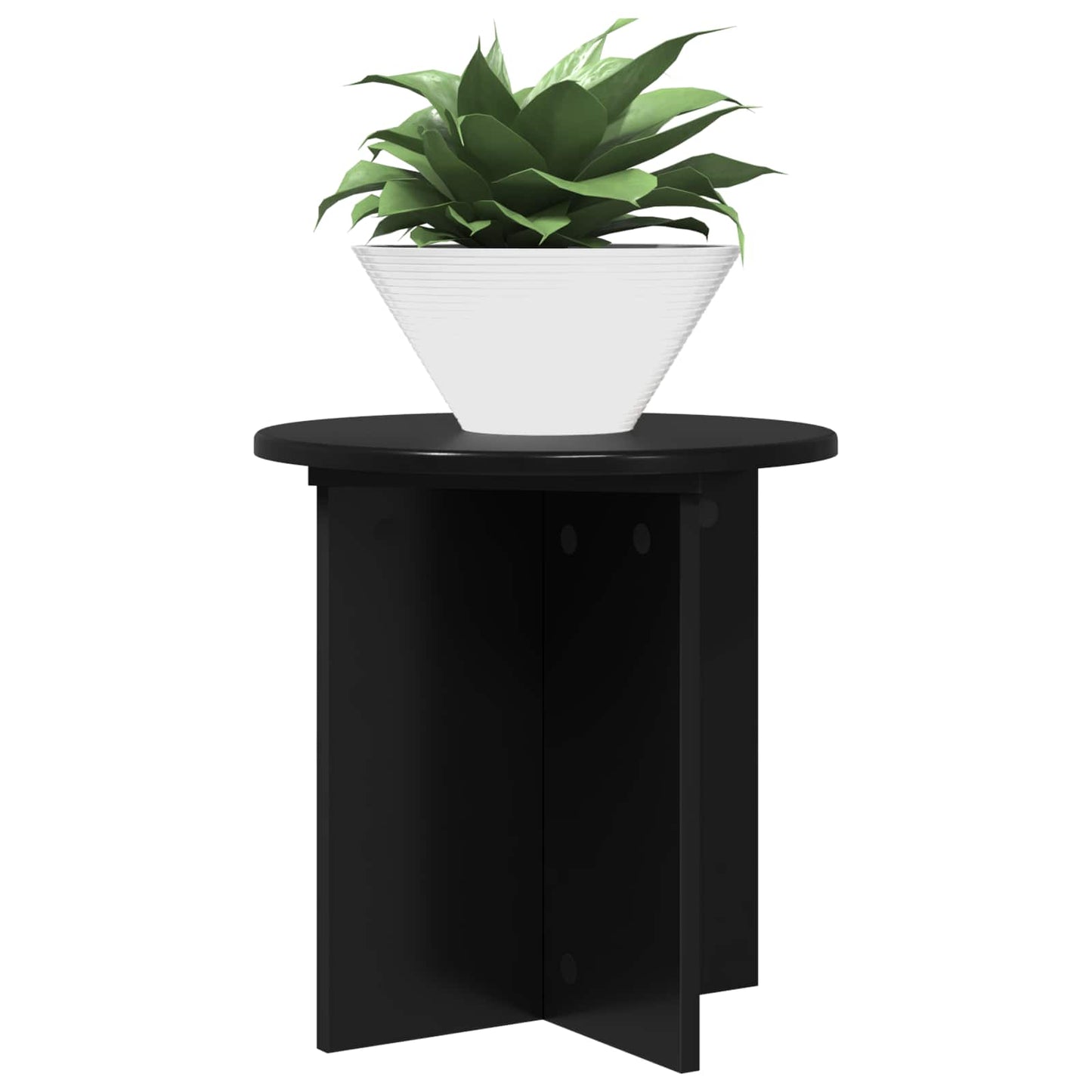 Növényállvány 2 pcs Fekete 40 x 40 x 40 cm Szerelt Fa