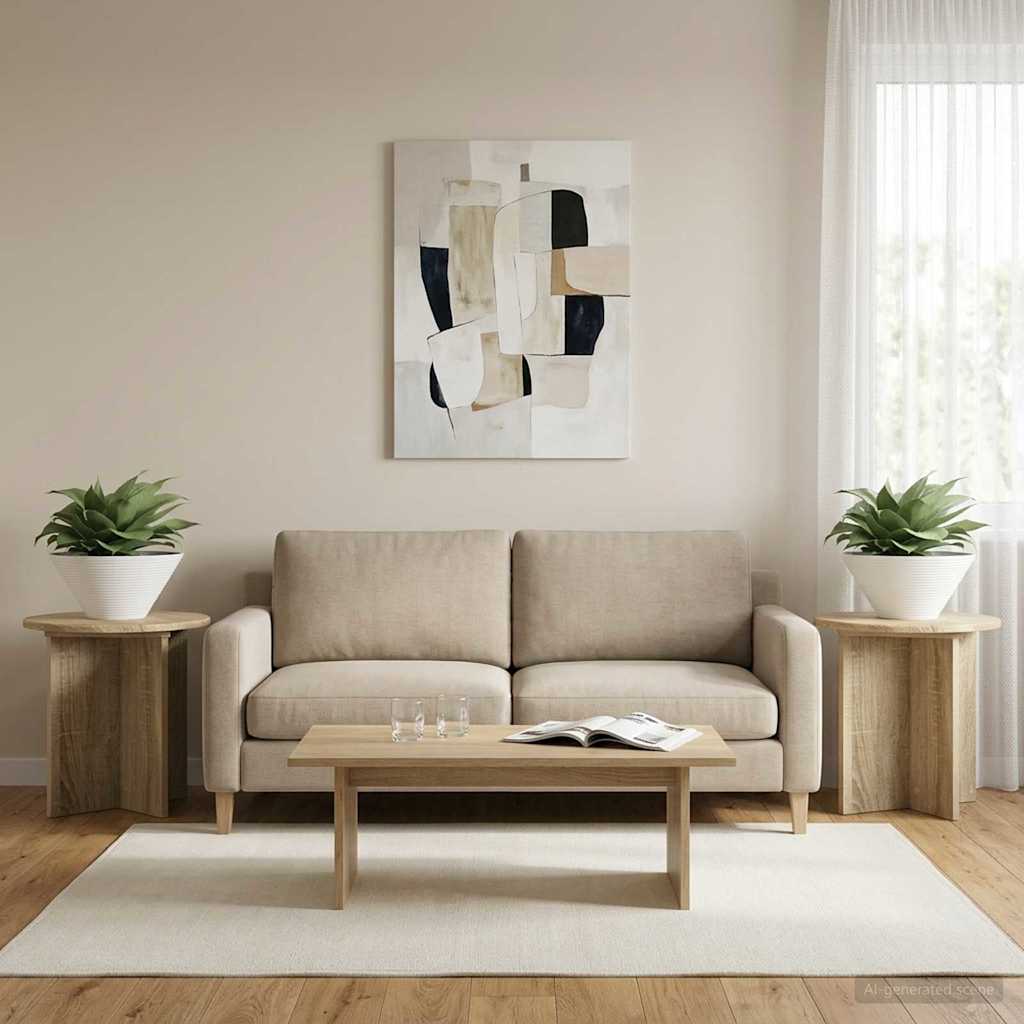 Növényállvány 2 pcs Sonoma Tölgy 40 x 40 x 40 cm Szerelt Fa