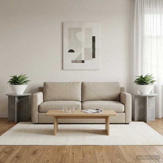 Növényállvány 2 pcs Betonszürke 40 x 40 x 40 cm Szerelt Fa