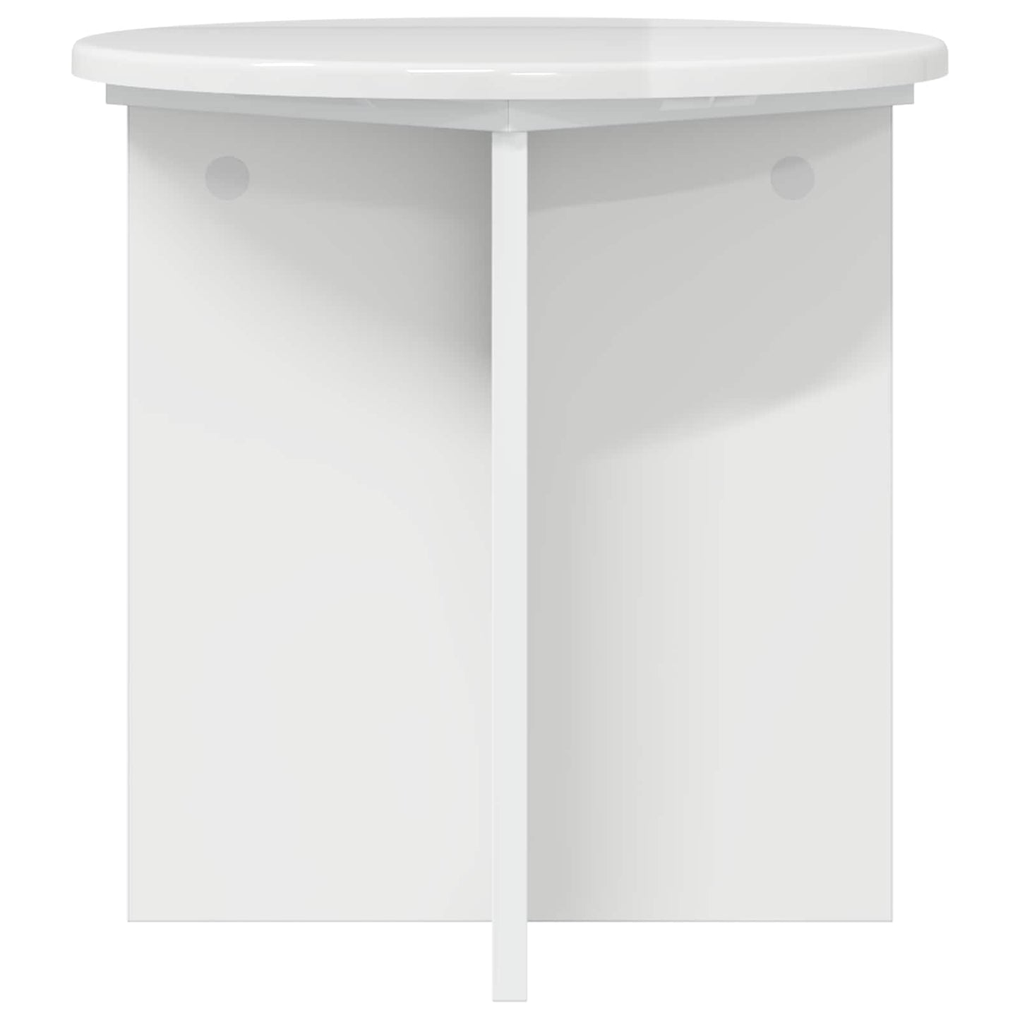 Növényállvány 2 pcs Magasfényű Fehér 40 x 40 x 40 cm Szerelt Fa