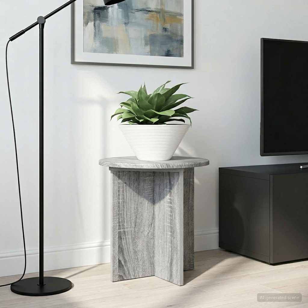 Növényállvány 2 pcs Szürke Sonoma 40 x 40 x 40 cm Szerelt Fa