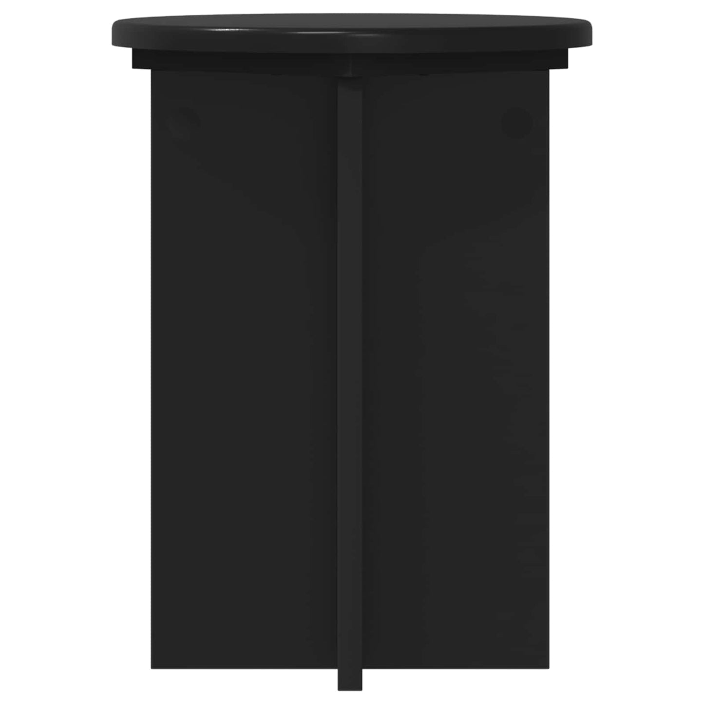 Növényállvány 2 pcs Fekete Ø29,5 x 40 cm Szerelt Fa
