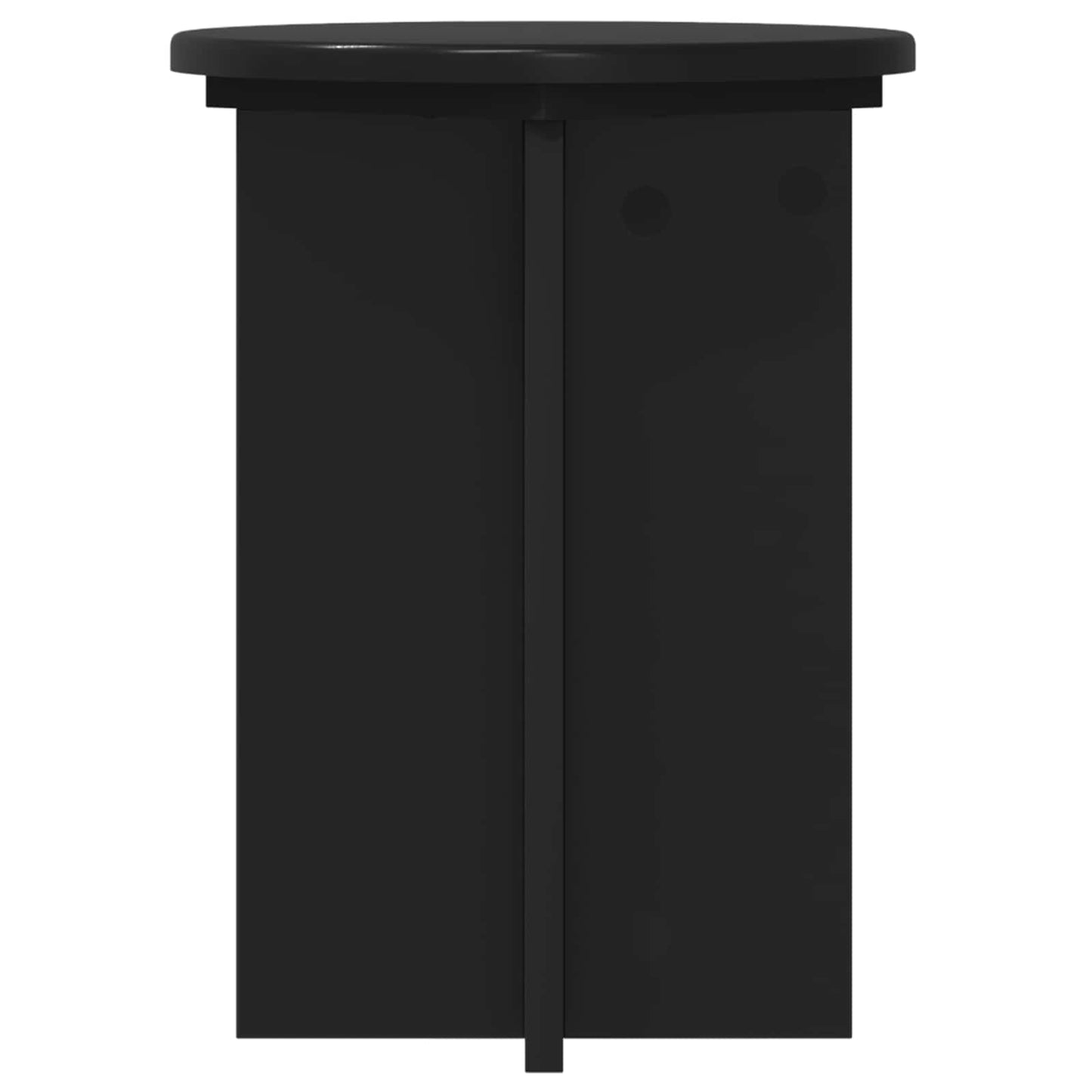 Növényállvány 2 pcs Fekete Ø29,5 x 40 cm Szerelt Fa