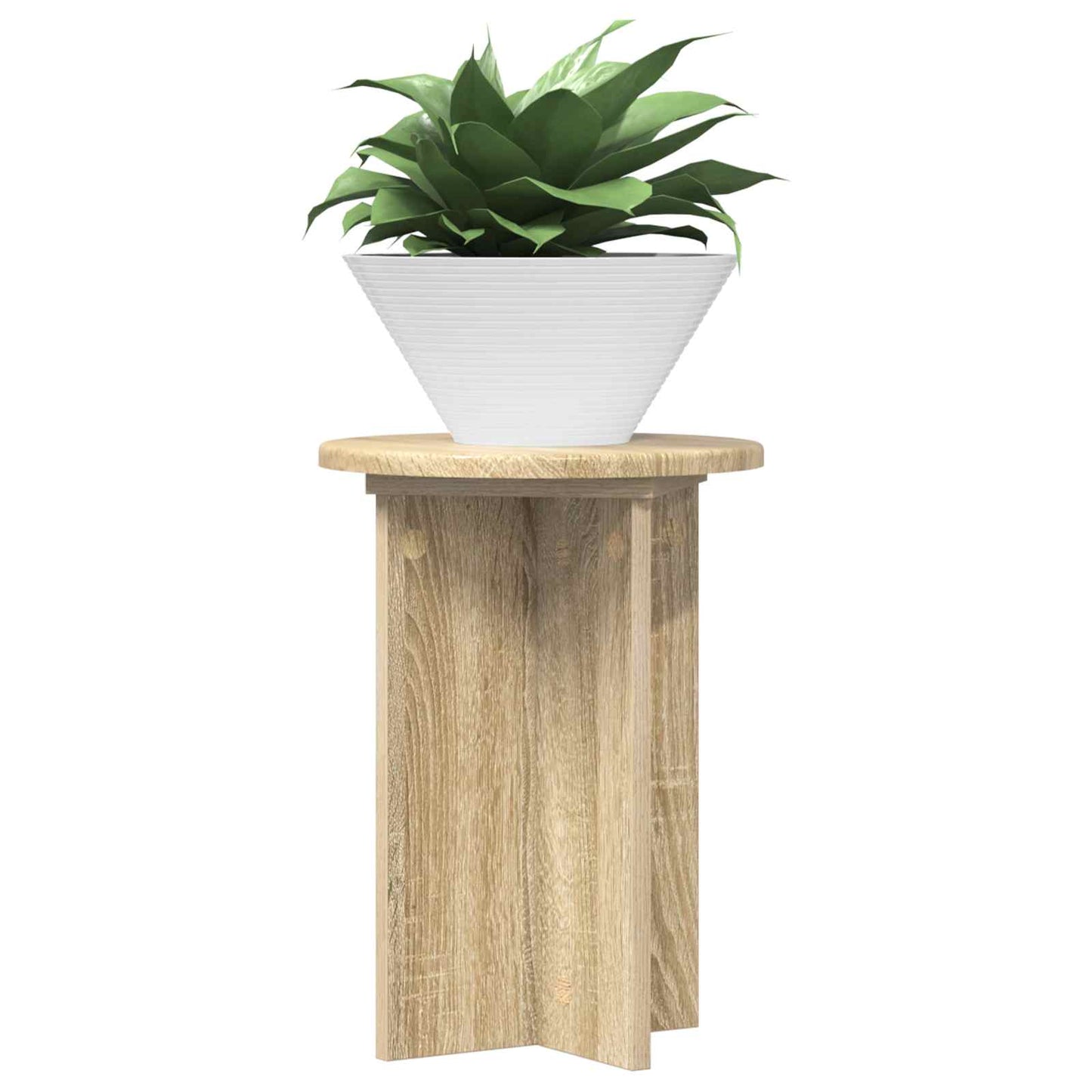 Növényállvány 2 pcs Sonoma Tölgy Ø29,5 x 40 cm Szerelt Fa