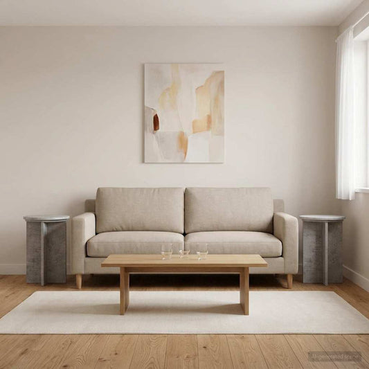 Növényállvány 2 pcs Betonszürke Ø29,5 x 40 cm Szerelt Fa