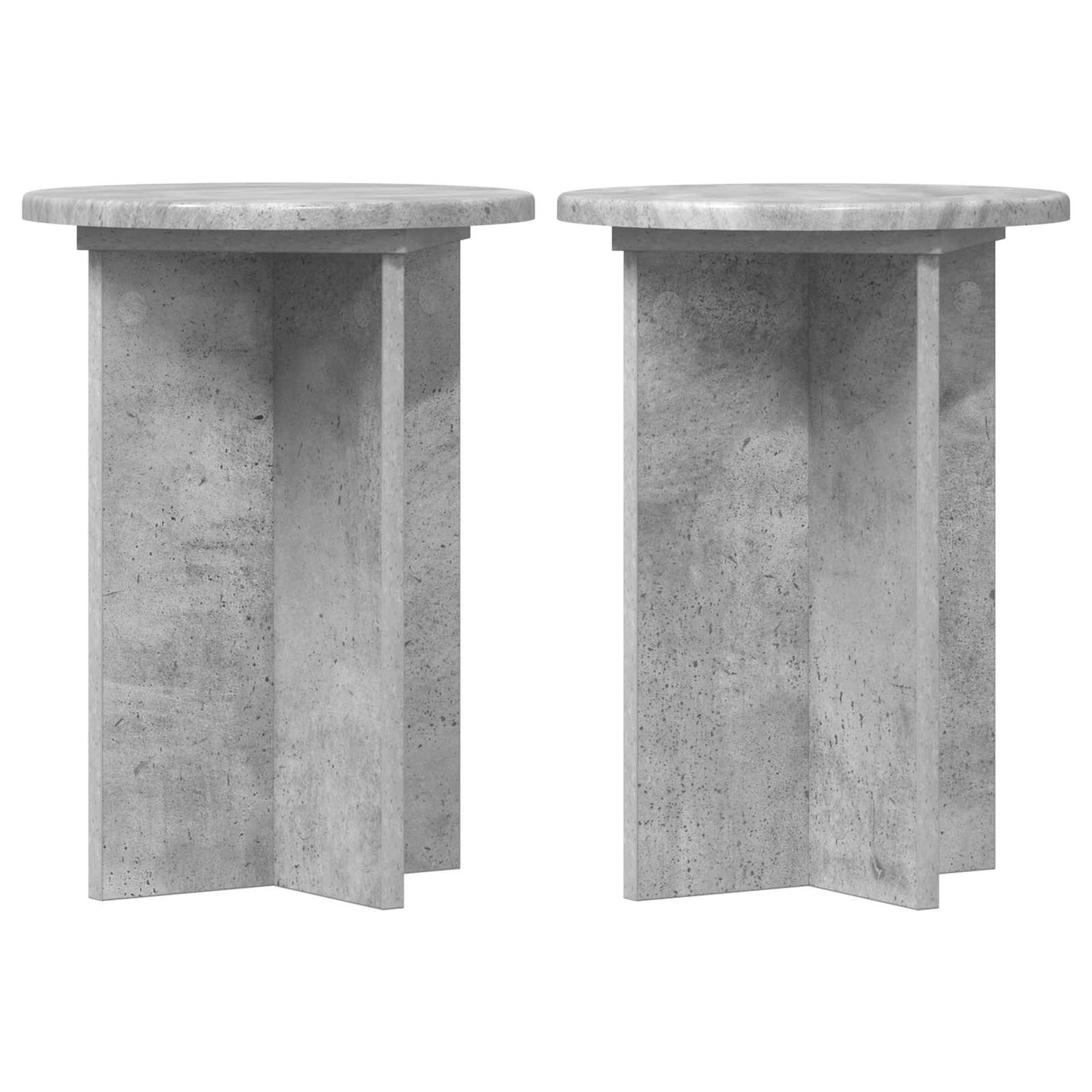 Növényállvány 2 pcs Betonszürke Ø29,5 x 40 cm Szerelt Fa
