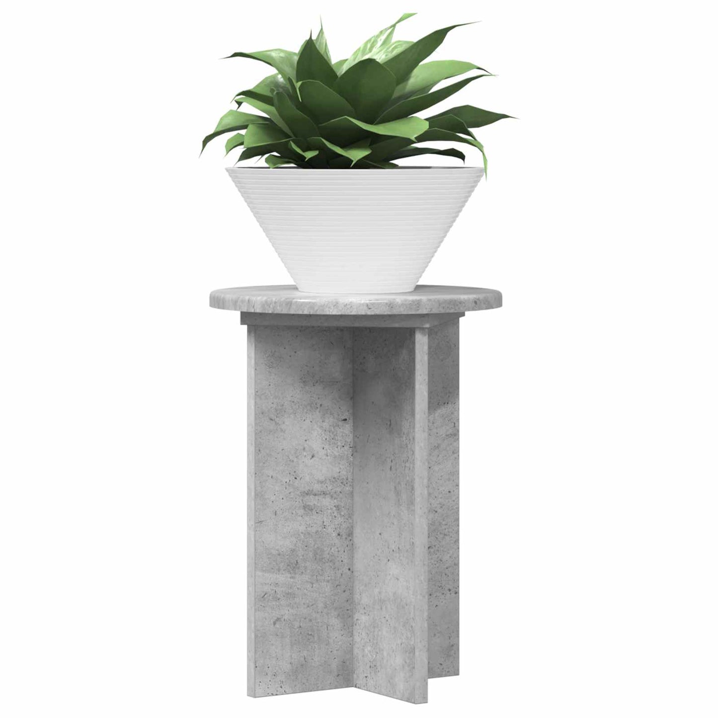 Növényállvány 2 pcs Betonszürke Ø29,5 x 40 cm Szerelt Fa