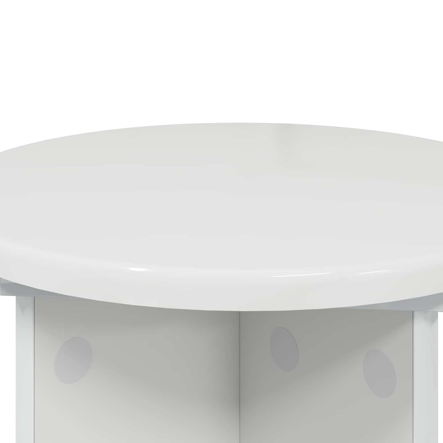 Növényállvány 2 pcs Magasfényű Fehér Ø29,5 x 40 cm Szerelt Fa