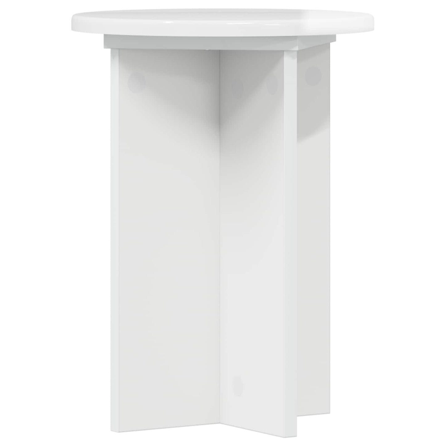 Növényállvány 2 pcs Magasfényű Fehér Ø29,5 x 40 cm Szerelt Fa