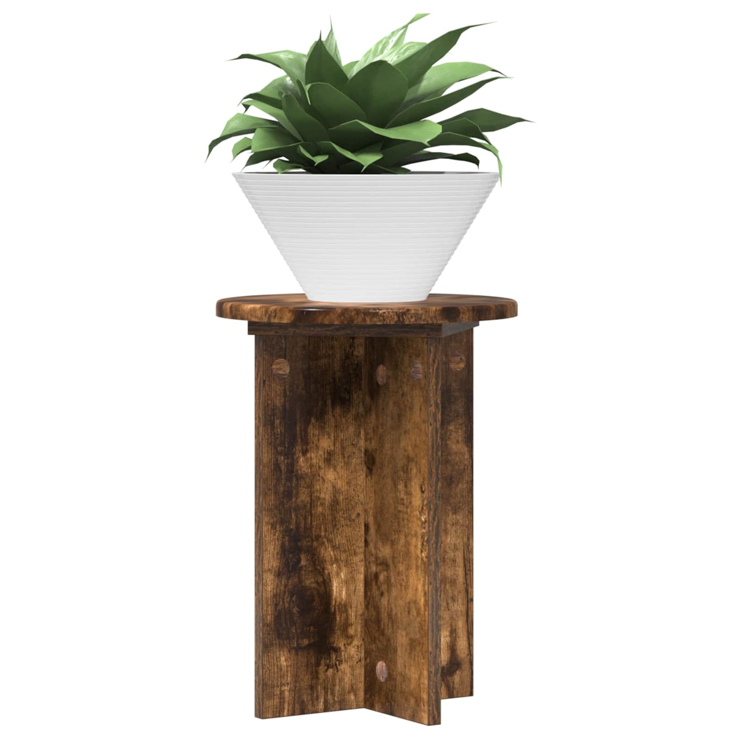 Növényállvány 2 pcs Füstös Tölgy Ø29,5 x 40 cm Szerelt Fa