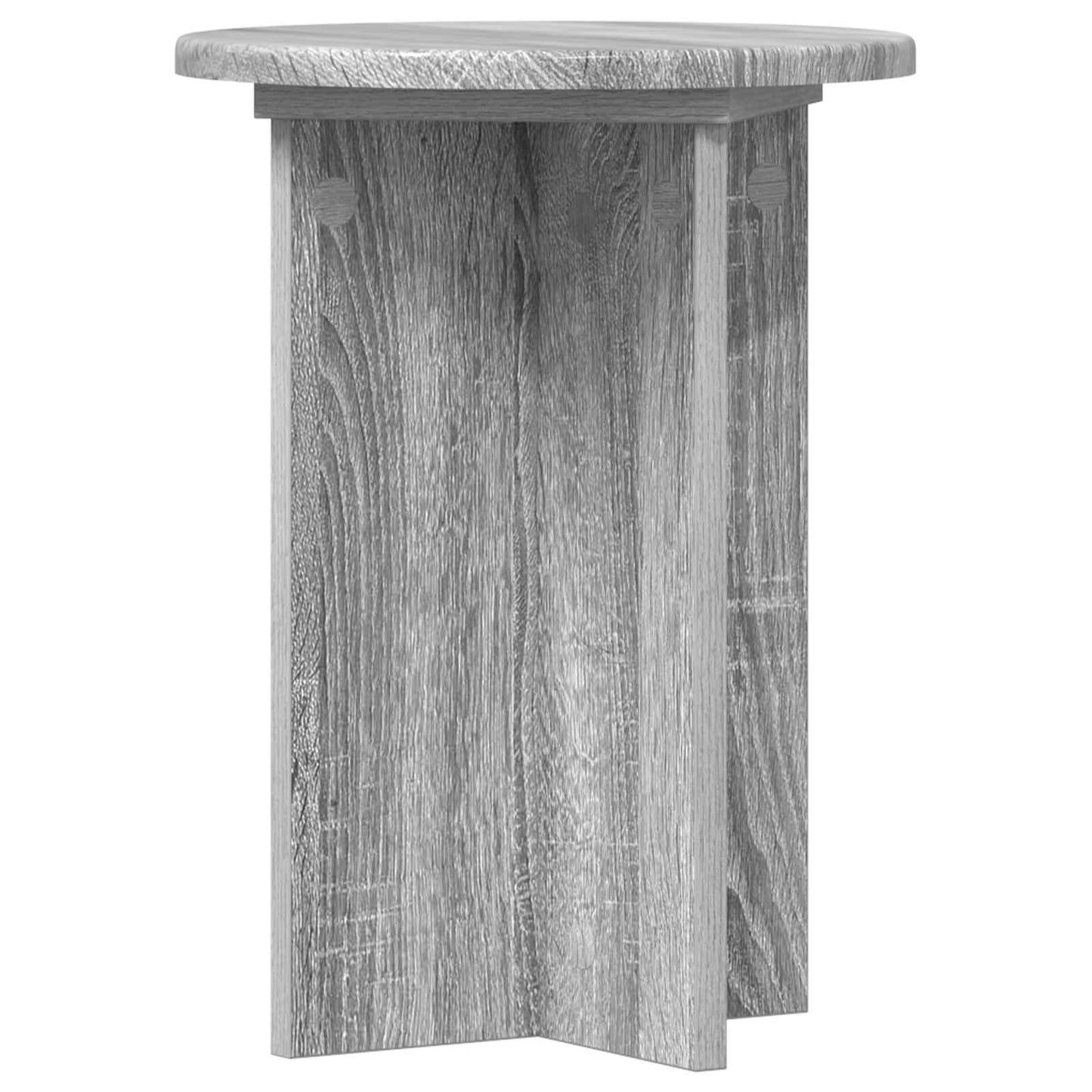 Növényállvány 2 pcs Szürke Sonoma Ø29,5 x 40 cm Szerelt Fa