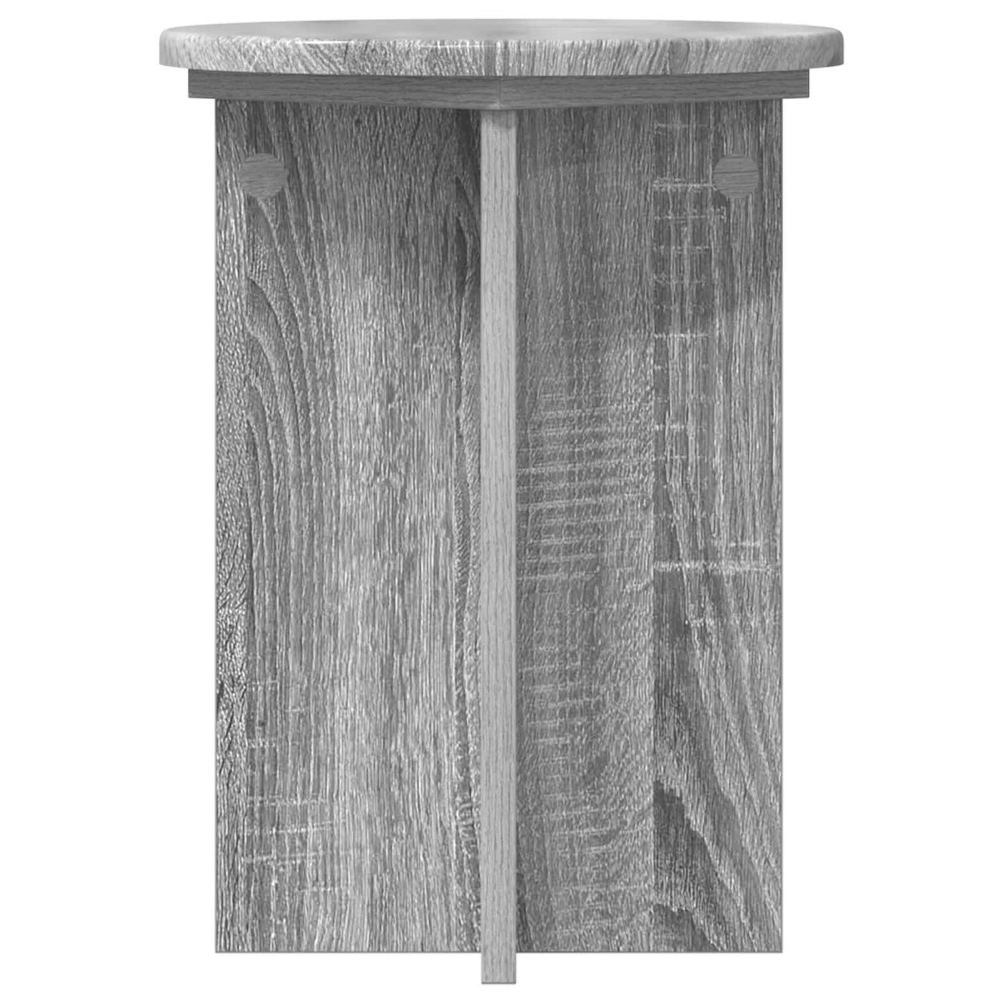 Növényállvány 2 pcs Szürke Sonoma Ø29,5 x 40 cm Szerelt Fa