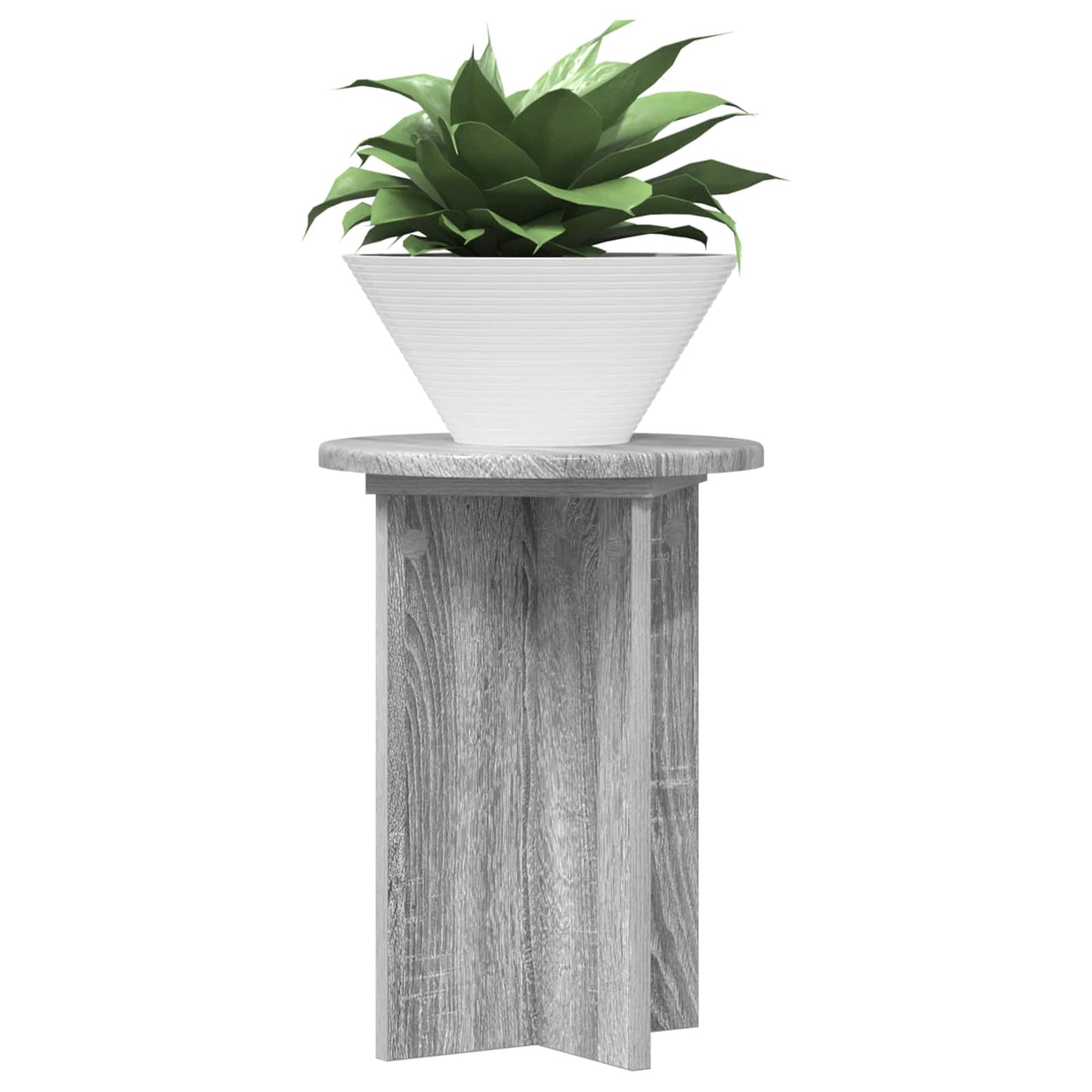 Növényállvány 2 pcs Szürke Sonoma Ø29,5 x 40 cm Szerelt Fa