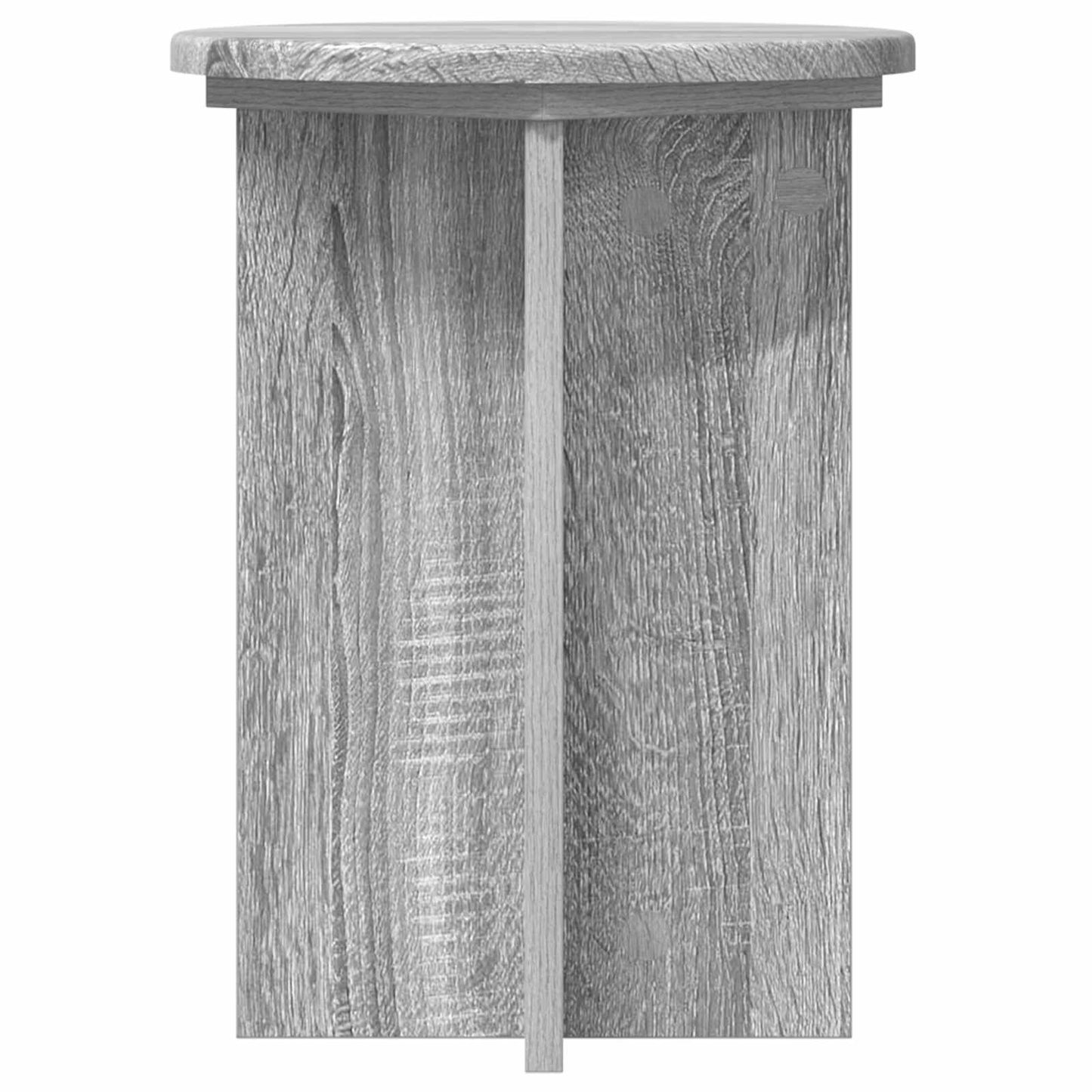 Növényállvány 2 pcs Szürke Sonoma Ø29,5 x 40 cm Szerelt Fa