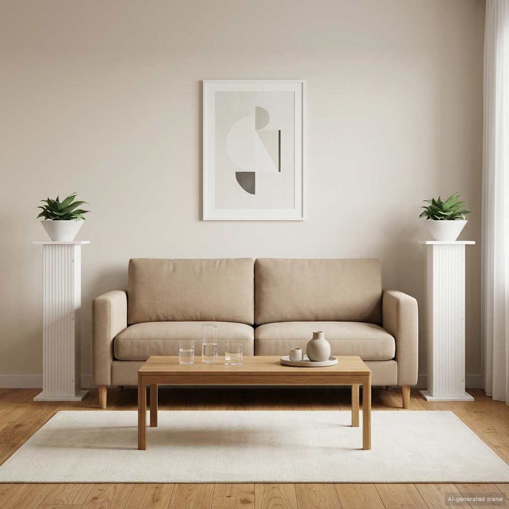 Növényállvány 2 pcs Fehér 30,5 x 30 x 100,5 cm Szerelt Fa