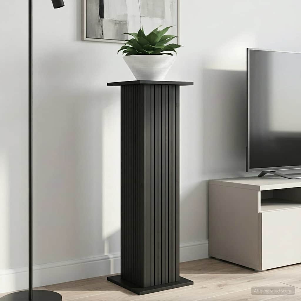 Növényállvány 2 pcs Fekete 30,5 x 30 x 100,5 cm Szerelt Fa