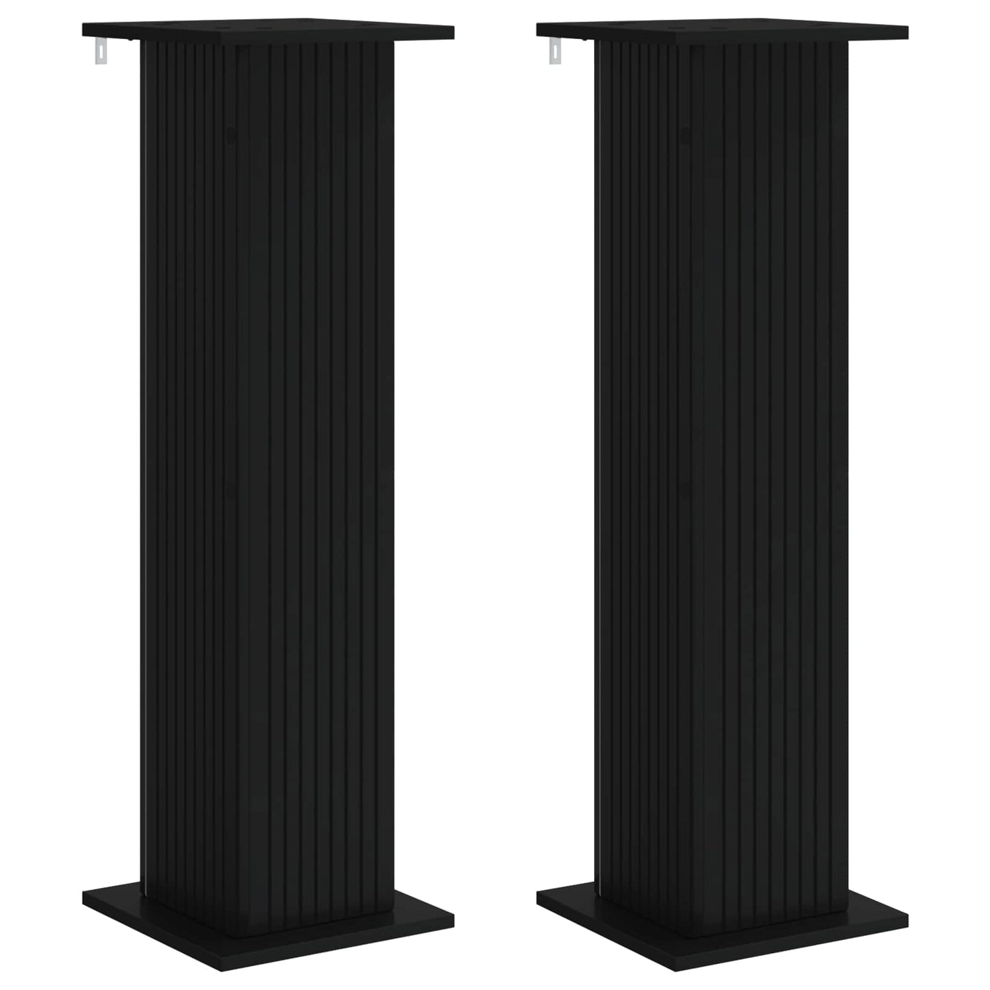 Növényállvány 2 pcs Fekete 30,5 x 30 x 100,5 cm Szerelt Fa
