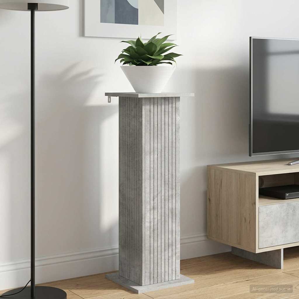 Növényállvány 2 pcs Betonszürke 30,5 x 30 x 100,5 cm Szerelt Fa