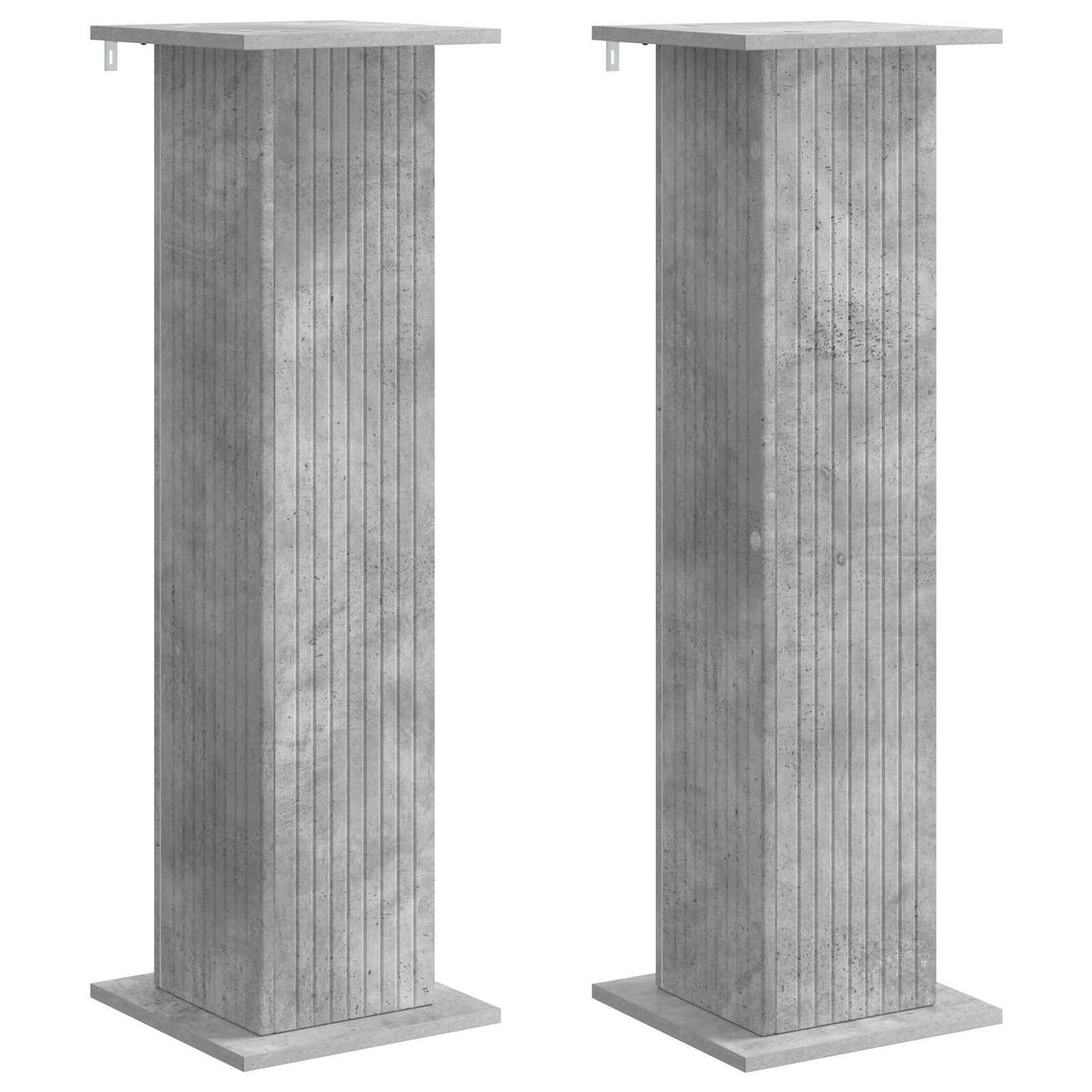 Növényállvány 2 pcs Betonszürke 30,5 x 30 x 100,5 cm Szerelt Fa