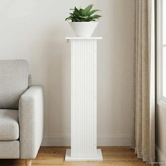 Növényállvány Magasfényű Fehér 30,5 x 30 x 100,5 cm Szerelt Fa