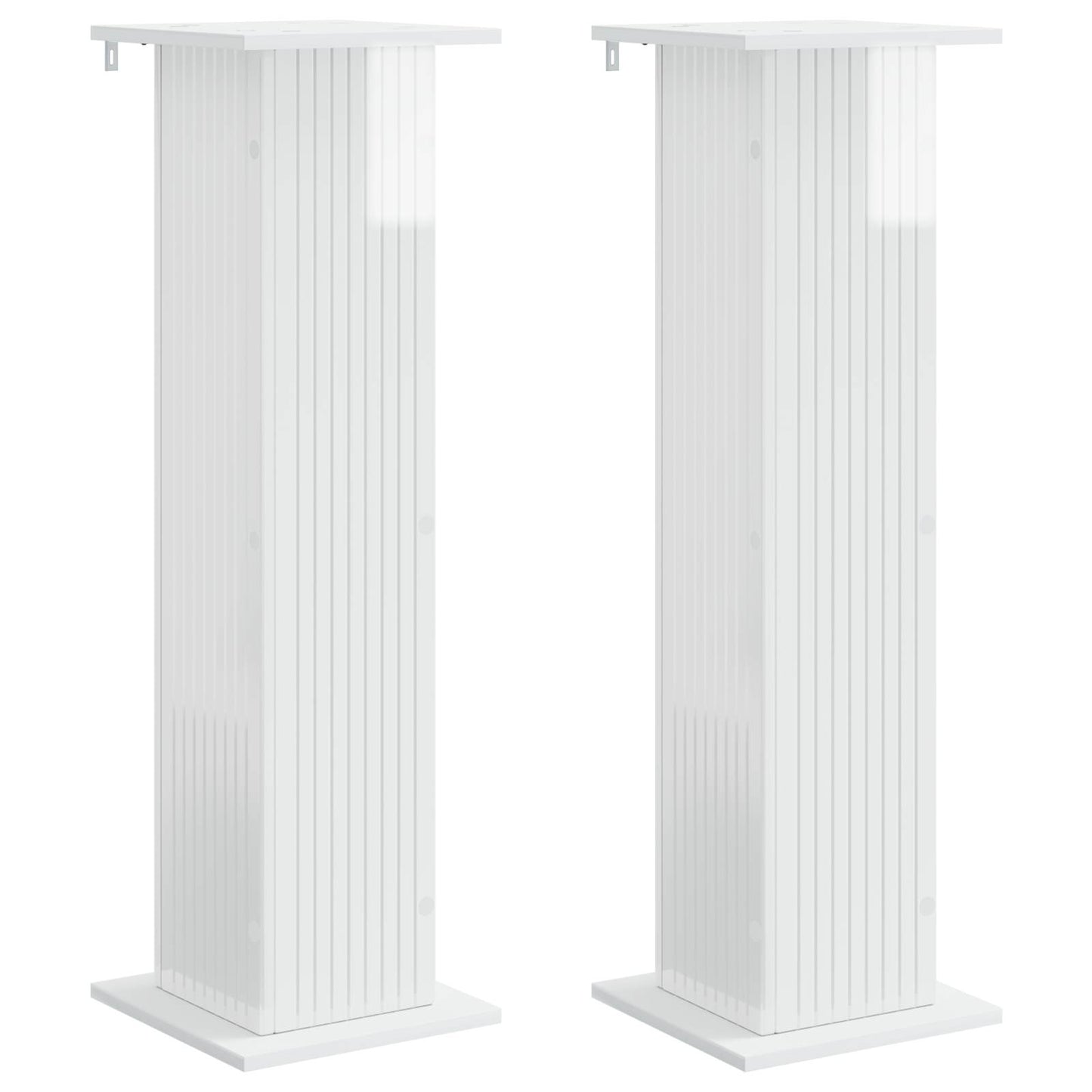 Növényállvány 2 pcs Magasfényű Fehér 30,5 x 30 x 100,5 cm