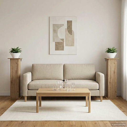 Növényállvány 2 pcs Kézműves Tölgy 30,5 x 30 x 100,5 cm