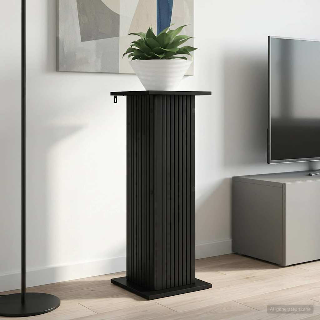 Növényállvány 2 pcs Fekete 30,5 x 30 x 80,5 cm Szerelt Fa