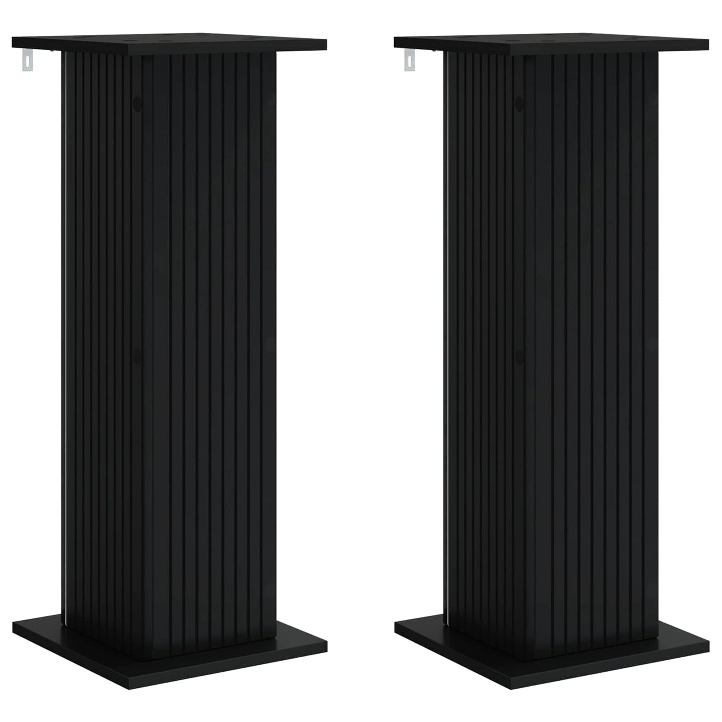 Növényállvány 2 pcs Fekete 30,5 x 30 x 80,5 cm Szerelt Fa