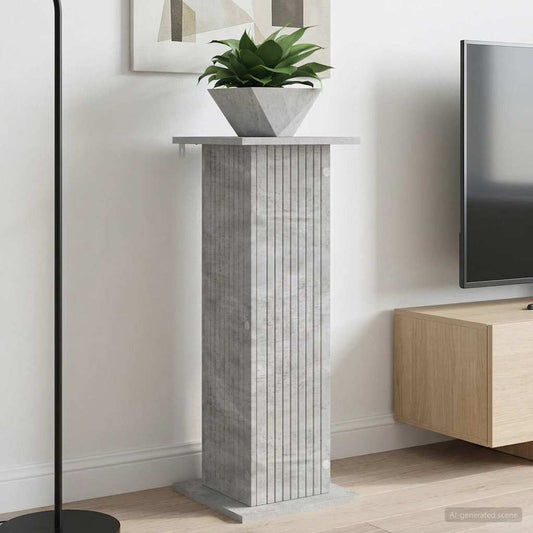 Növényállvány Betonszürke 30,5 x 30 x 80,5 cm Szerelt Fa