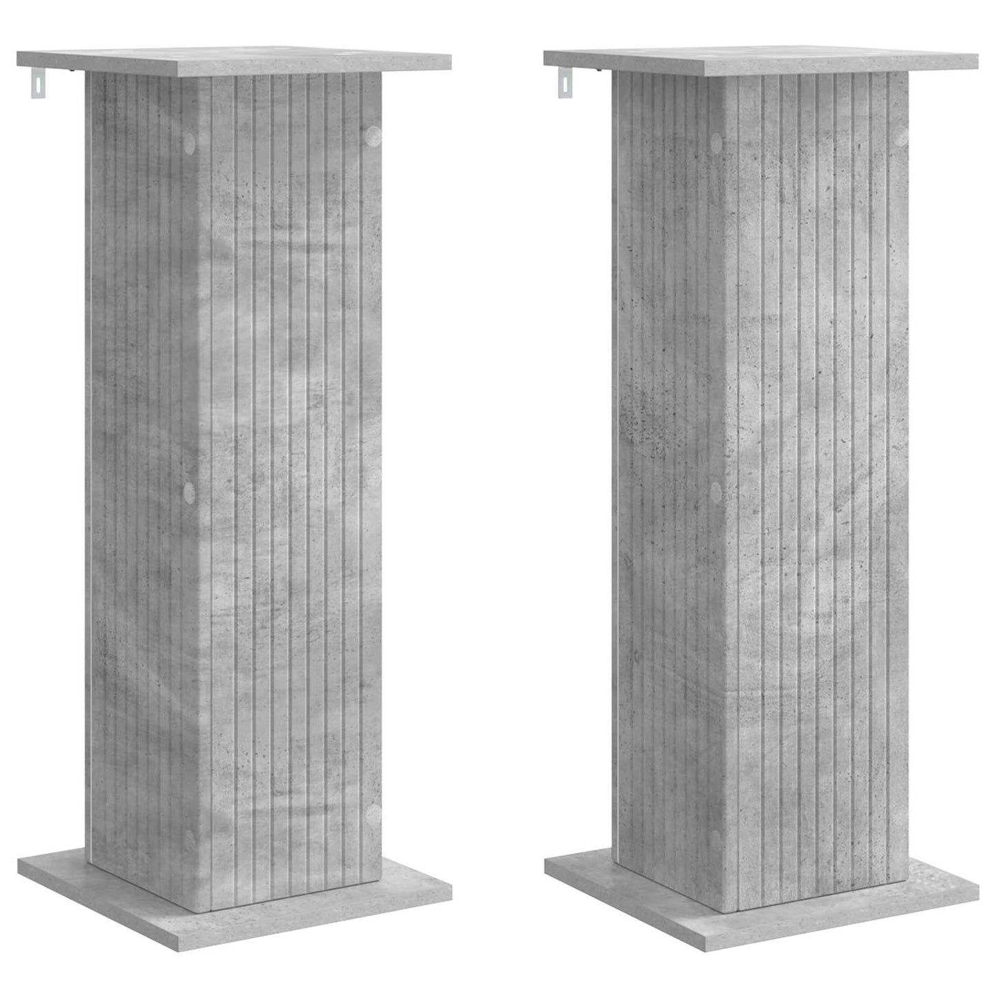 Növényállvány 2 pcs Betonszürke 30,5 x 30 x 80,5 cm Szerelt Fa