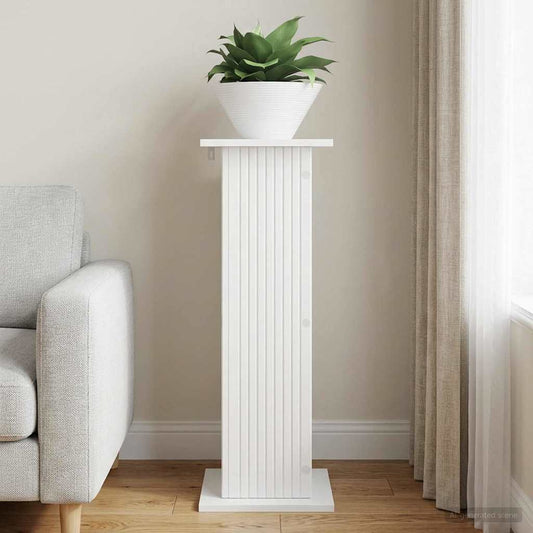 Növényállvány Magasfényű Fehér 30,5 x 30 x 80,5 cm Szerelt Fa